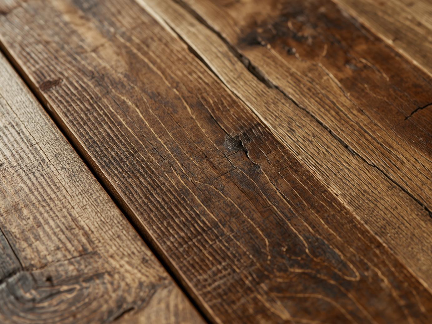 Reclaimed wood furniture detail